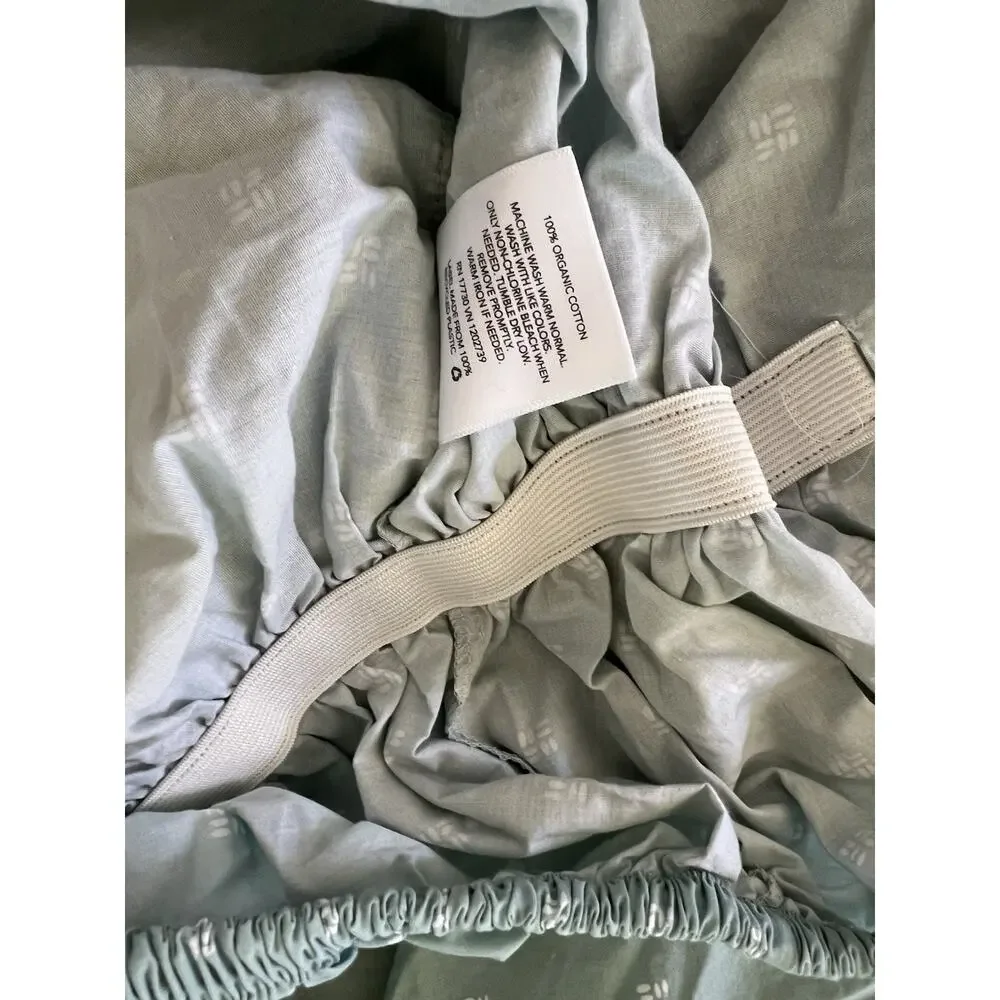 Threshold 100% Organic Cotton 4-Piece Sheet Set Full Size Sage Green Performanc